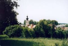 Grossansicht in neuem Fenster: Blick auf den Ortskern mit Pfarrkirche St. Jacob